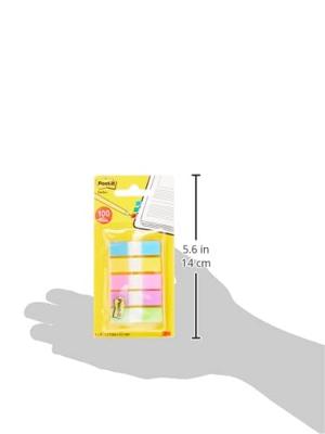 Post-it Index Smal, ft 11,9 x 43,2 mm, blister met 5 kleuren, 20 tabs per kleur