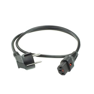 ACT Netsnoer CEE 7/7 male (haaks) - C13 IEC Lock zwart 2 m, EL182S, 5-Pack ACT Netsnoer CEE 7/7 male (haaks) - C13 IEC Lock zwart 2 m, EL182S, 5-Pack