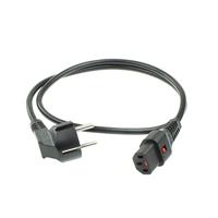 ACT Netsnoer CEE 7/7 male (haaks) - C13 IEC Lock zwart 2 m, EL182S, 5-Pack - thumbnail