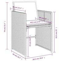 15-delige Tuinset met kussens poly rattan zwart - thumbnail