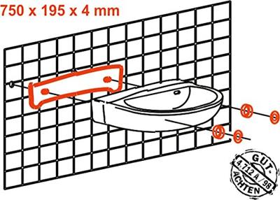 Cornat Elastische Plaat Montage Lavabo Wi - SSWT
