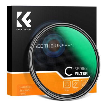 K&F Concept variabel sterfilter 4-8 punten 67mm met nano coating