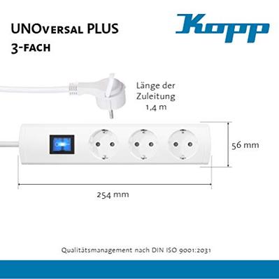 Kopp 233302018 Stekkerdoos met schakelaar 3-voudig Wit Randaarde stekker 1 stuk(s) Kopp 233302018 Stekkerdoos met schakelaar 3-voudig Wit Randaarde stekker 1 stuk(s)