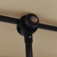 VidaXL Parasol met aluminium paal 180x110 cm taupe - thumbnail