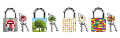 Hangslot masterlock 30mm 4 patronen assorti