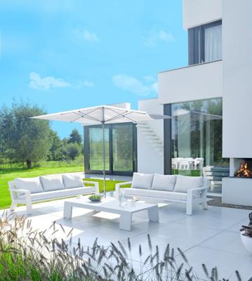 Stokparasol Detroit 300x300 cm wit Borek - Borek