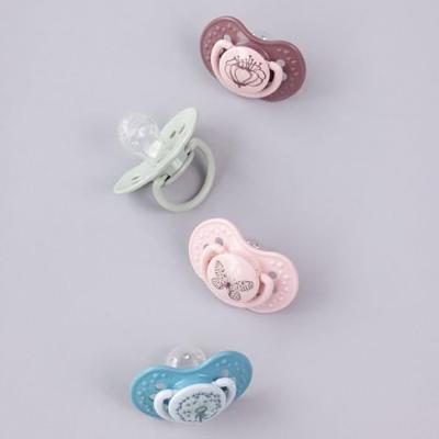 Difrax LOVI Dynamic Pacifier 18+ Months Botanic Pink Purple - Fopspeen Difrax LOVI Dynamic Pacifier 18+ Months Botanic Pink Purple - Fopspeen