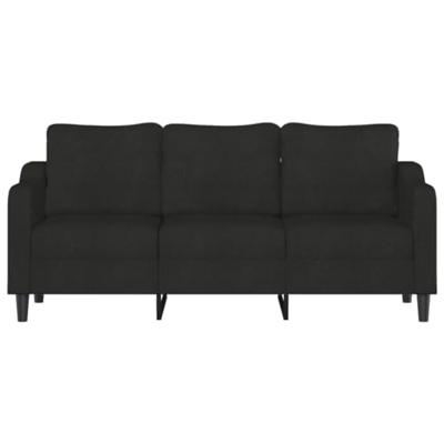 Driezitsbank 180 cm stof zwart Driezitsbank 180 cm stof zwart