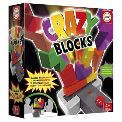 Behendigheidsspel - EDUCA - CRAZY BLOCKS - 15 kleurrijke blokken - vanaf 4 jaar - 2 spelers of meer