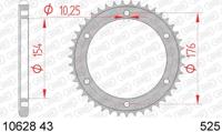 AFAM Chain wheel 525 43z steel silver - thumbnail