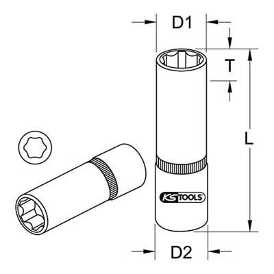 KS Tools 9171525 9171525 Verwisselbare kop 4 mm