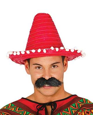 Mexicaanse sombrero rood 33cm