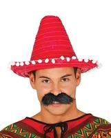 Mexicaanse sombrero rood 33cm - thumbnail