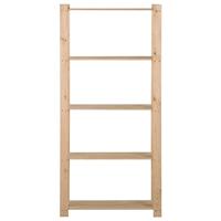 Opbergrek 5-laags 80x28,5x170 cm massief grenenhout - thumbnail