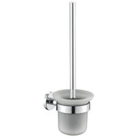 Plieger Toiletborstelset Vigo Wandmodel met Glas Chroom - thumbnail