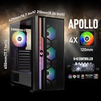 PC Behuizing - BITFENIX - Apollo ARGB - Zonder voeding - Mid-tower - ATX-formaat - Zwart - thumbnail