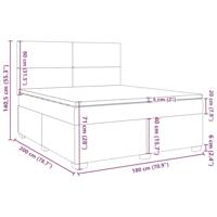 Boxspring met matras fluweel blauw 180x200 cm - thumbnail