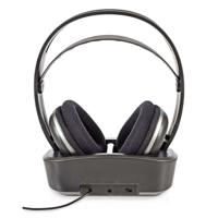 Nedis HPRF210BK Draadloze Hoofdtelefoon Radiofrequent (rf) Over-ear Oplaadstation Zwart / Zilver - thumbnail
