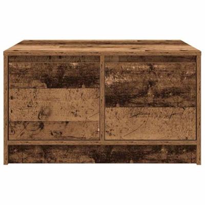 Salontafel met lades 70,5x70x40 cm oud hout