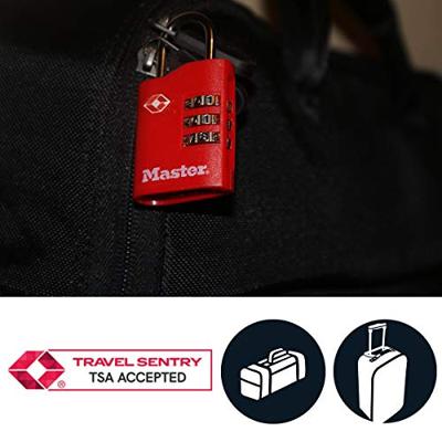 Masterlock 2 x 30mm - zinc body - 20mm steel shackle, 3mm diam. - 3-digit resetta - 4686EURT