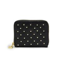 Leren dames portemonnee - zwart studs - MŌSZ Sophie - thumbnail