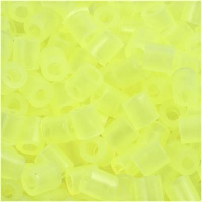 NABBI Strijkkralen, afm 5x5 mm, gatgrootte 2,5 mm, medium, neon geel (32223), 6000 stuk/ 1 doos