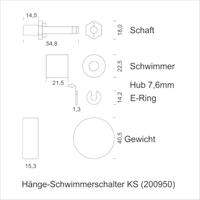 Schabus 200950 Hangende vlotterschakelaar - thumbnail