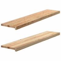 VidaXL Vensterbanken 2 st onbehandeld 120x25x2 cm massief eikenhout - thumbnail