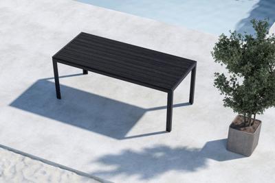 Nohr Tuintafel 'Cherice' 205 x 90cm, kleur Zwart
