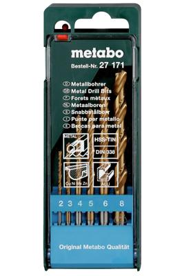Metabo Accessoires Borencassette, 6 spiraalboren HSS - TIN - 627171000