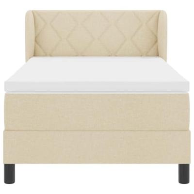 Boxspringbed met matras met matras Crème 90 x 190 cm Stof
