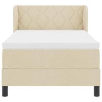 Boxspringbed met matras met matras Crème 90 x 190 cm Stof - thumbnail