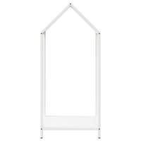 Brandhoutrek 40x25x90 cm koudgewalst staal wit - thumbnail