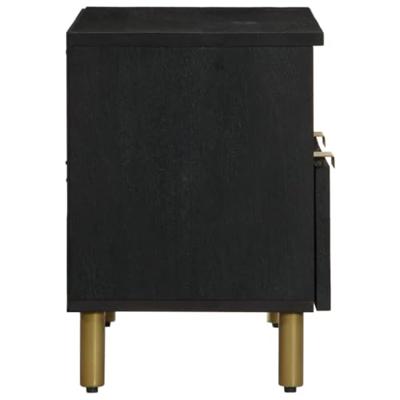 Tv-meubel 70x33x46 cm bewerkt hout zwart Tv-meubel 70x33x46 cm bewerkt hout zwart