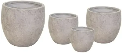 Mega Collections Bloempot Arizona Bullet Sand - Clayfibre - Ø44 x H39cm - Zand