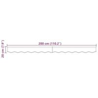 Rode Markies Valance Zwart 2.8x0.2 m Polyester - thumbnail