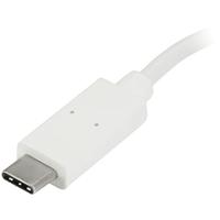 StarTech.com 4 Port USB-C Hub met 1x USB-C & 3x USB-A Poorten (SuperSpeed 5Gbps) - USB Bus Powered - Mobiele USB 3.0 Adapter Hub - USB 3.1 Gen 1/USB 3.2 Gen 1 Type-C - Wit - thumbnail