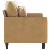 Tweezitsbank 120 cm fluweel bruin - thumbnail