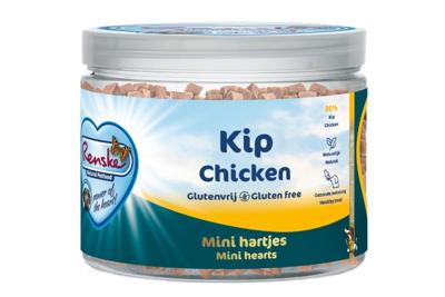 Renske gezonde beloning mini hartjes kip/wortel hondensnack 100gr