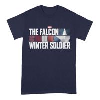 The Falcon and the Winter Soldier T-Shirt Action HR Logo Navy Size XL - thumbnail
