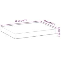 Tafelblad rechthoekig 40x30x4 cm massief acaciahout - thumbnail