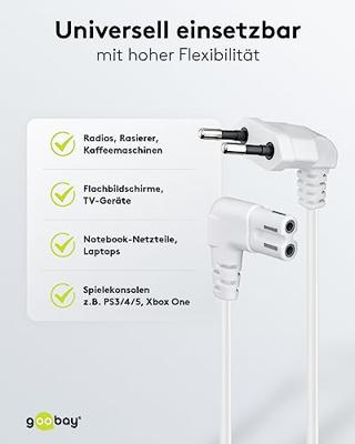 goobay Eurostekker > C7 90° kabel