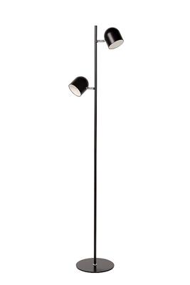 Lucide SKANSKA - Vloerlamp - LED 3 StepDim - 2x5W 3000K - Zwart