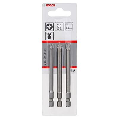 Bosch Accessoires 3-delige bitset Extra Hard PZ1; PZ2; PZ3; 89 mm 3st - 2607001761