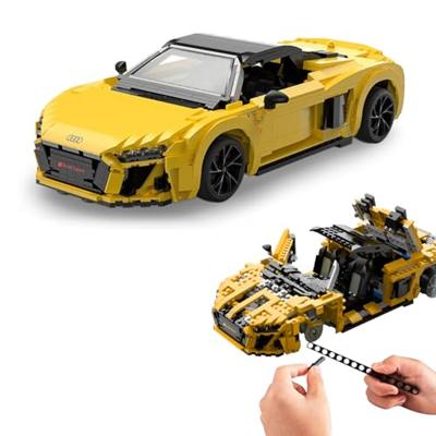 Audi R8 Spyder 1:14 bouwstenen/bouwset - Geel - thumbnail