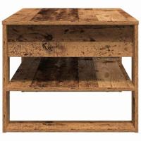Salontafel Oud hout 102 x 55 x 45 cm Bewerkt hout - thumbnail