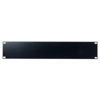 DAP 19 inch blindplaat 2 HE U-vorm zwart - thumbnail
