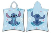 Stitch poncho 50 x 115 cm blauw - thumbnail