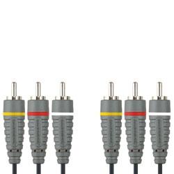 Bandridge Composiet Videokabel 3x RCA Male naar 3x RCA Male 10 m Blauw | 1 stuks - BVL5310 BVL5310
