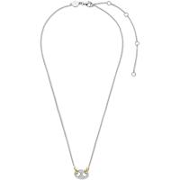 TI SENTO-Milano 3986ZY Ketting Koffieboonschakel zilver-zirconia 38-48 cm - thumbnail